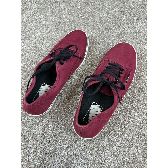 VANS Unisex Skate Sneakers Burgundy/Black Lace Up Low Top Men's 5.5‎ Women's 7 - Picture 4 of 6